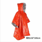 單件急救雨衣 橙色反光救援雨衣 戶外野營防寒保暖一次性雨衣 PE鋁膜野外救災保溫急救雨披防災應急 保溫雨披 應急雨衣