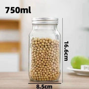 【750ml】玻璃密封罐 玻璃樽 食物保存罐 果醬瓶 醬料瓶 玻璃瓶 玻璃杯 蜂蜜瓶 茶葉瓶 廚房儲物罐