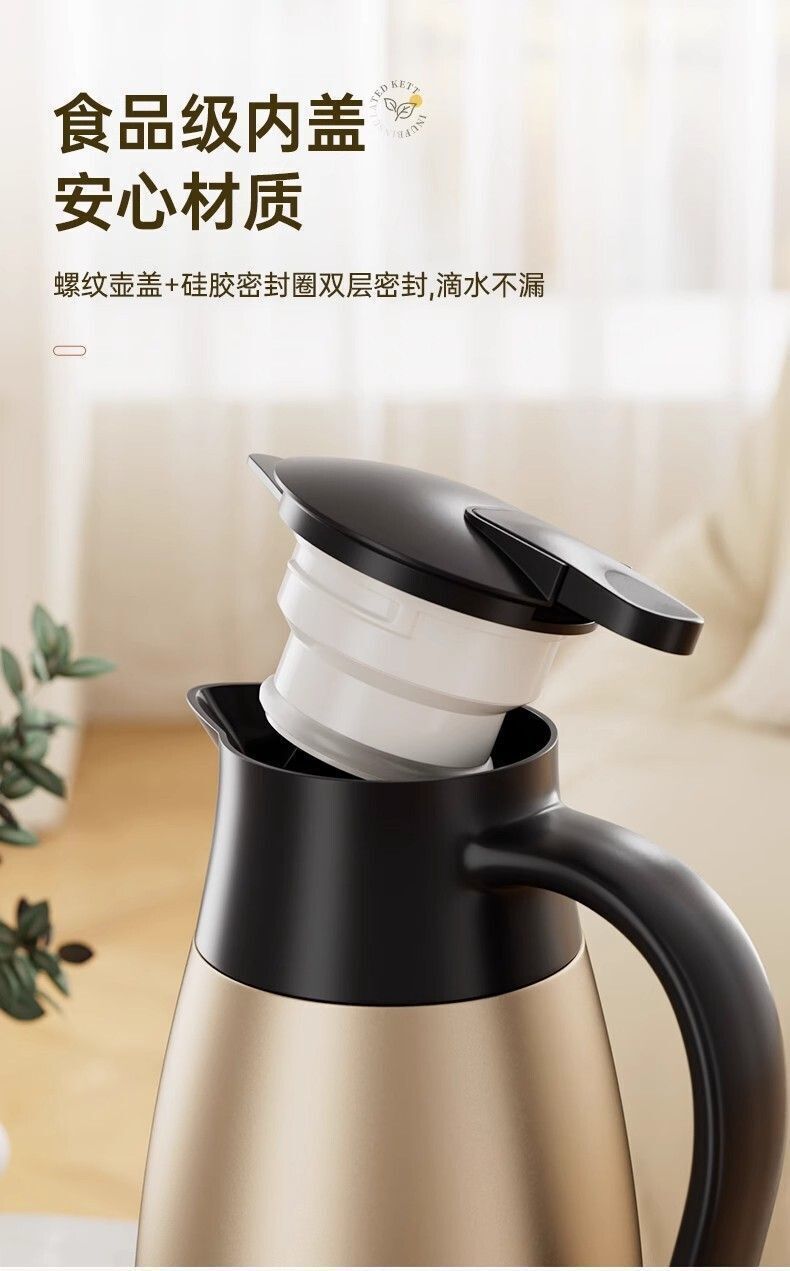 手提式不銹鋼真空保溫瓶 保溫壺 不銹鋼保溫壺 2L- View 5-ManyMart 萬嚟買