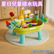 兒童戲水玩具桌 水上樂園 寶寶玩水台 玩煮飯仔 仿真廚具水果  幼兒洗手台 兒童生日禮物 露天花園室內 兒童玩具