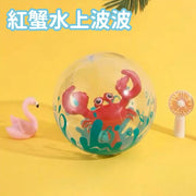 [Summer Bestseller] Red Crab Water Ball (40cm) | Fully Transparent Inflatable Beach Volleyball Swimming/Beach/Boat Party Water Toy Must-Have for Instagram