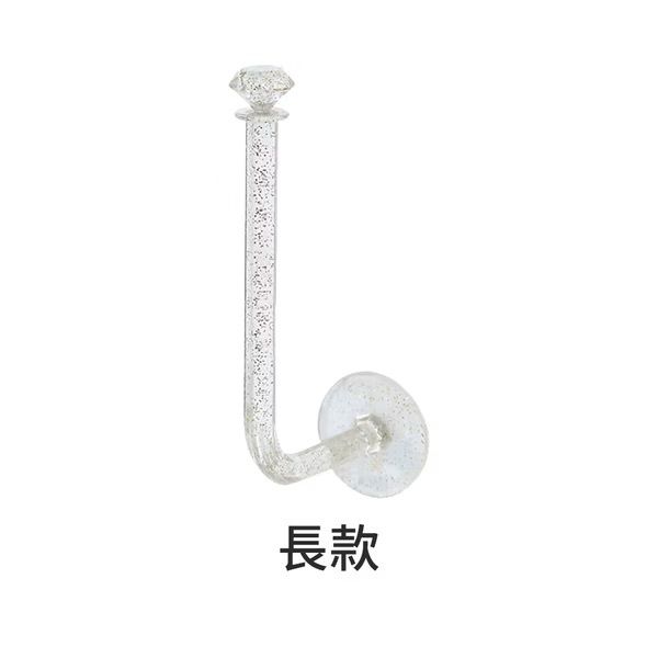 一長一短！鑽石髮圈／髮箍／首飾掛架｜無痕黏貼 防水防潮 多功能整齊收納｜免打孔牆壁掛勾 浴室廁所洗手間 橡筋髮帶皮筋頭繩手飾 髮繩項鍊手鍊手錶項鍊飾品飾物 女生小朋友兒童裝飾整理架 掛鉤（2件組）- View 3-ManyMart 萬嚟買