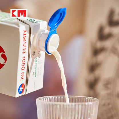 帶蓋保鮮防塵！日本盒裝飲料導流瓶蓋（2個裝）密封儲藏 方便倒出 所有紙盒飲品適用｜牛奶鮮奶／果汁／烘培忌廉等紙盒延伸嘴 飲料引流器 雪櫃冰箱保鮮便利蓋 廚房防漏 倒奶嘴 倒液體 漏斗 漏嘴 廚房神器- View 11-ManyMart 萬嚟買