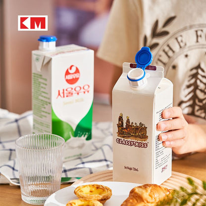 帶蓋保鮮防塵！日本盒裝飲料導流瓶蓋（2個裝）密封儲藏 方便倒出 所有紙盒飲品適用｜牛奶鮮奶／果汁／烘培忌廉等紙盒延伸嘴 飲料引流器 雪櫃冰箱保鮮便利蓋 廚房防漏 倒奶嘴 倒液體 漏斗 漏嘴 廚房神器- View 13-ManyMart 萬嚟買