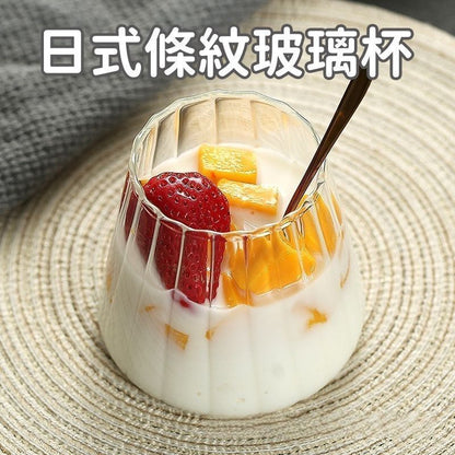(350ml) 日式條紋玻璃杯 威士忌/啤酒杯 家用玻璃杯 牛奶/果汁/杯 酒杯- View 1-ManyMart 萬嚟買