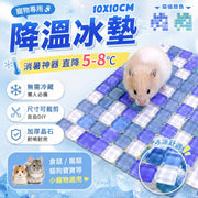 免冷藏！懶人寵物降溫冰墊｜直降5-8°C 可自由裁剪 耐啃耐用｜倉鼠／龍貓／兔子／貓咪狗犬寶寶用 晶石冰墊 夏天散熱避暑涼席涼墊 物理降溫片 消暑冰屋 冰涼舒適 小寵物用品（10x10cm；隨機顏色）