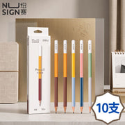 【10支裝 鉛筆】得力 HB鉛筆 10支裝 莫蘭迪拼色書寫鉛筆 學生開學文具 辦公用品