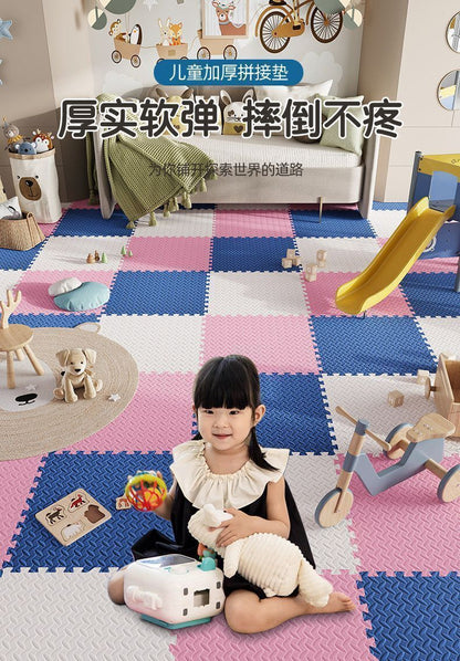 （灰色 10片裝 30*30*1cm）EVA泡棉樹葉紋兒童遊戲地墊 泡棉地墊 防滑爬行墊 寶寶爬行拼接地墊 家用地板墊- View 3-ManyMart 萬嚟買
