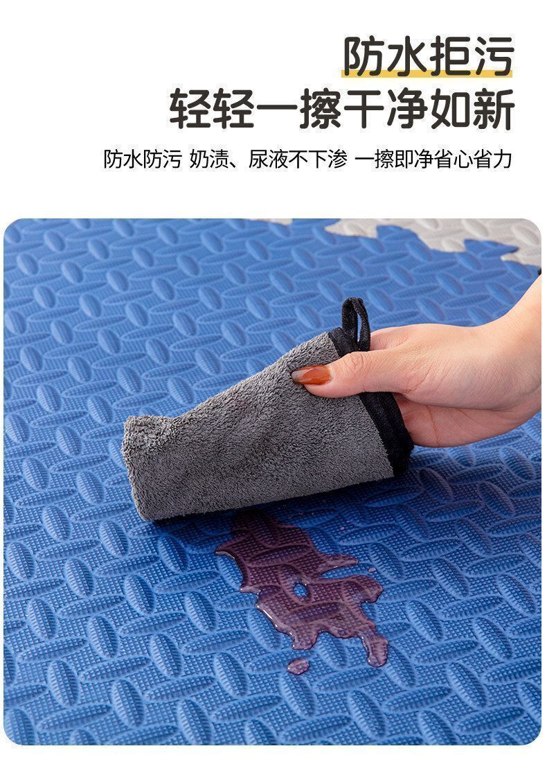 （灰色 10片裝 30*30*1cm）EVA泡棉樹葉紋兒童遊戲地墊 泡棉地墊 防滑爬行墊 寶寶爬行拼接地墊 家用地板墊- View 7-ManyMart 萬嚟買