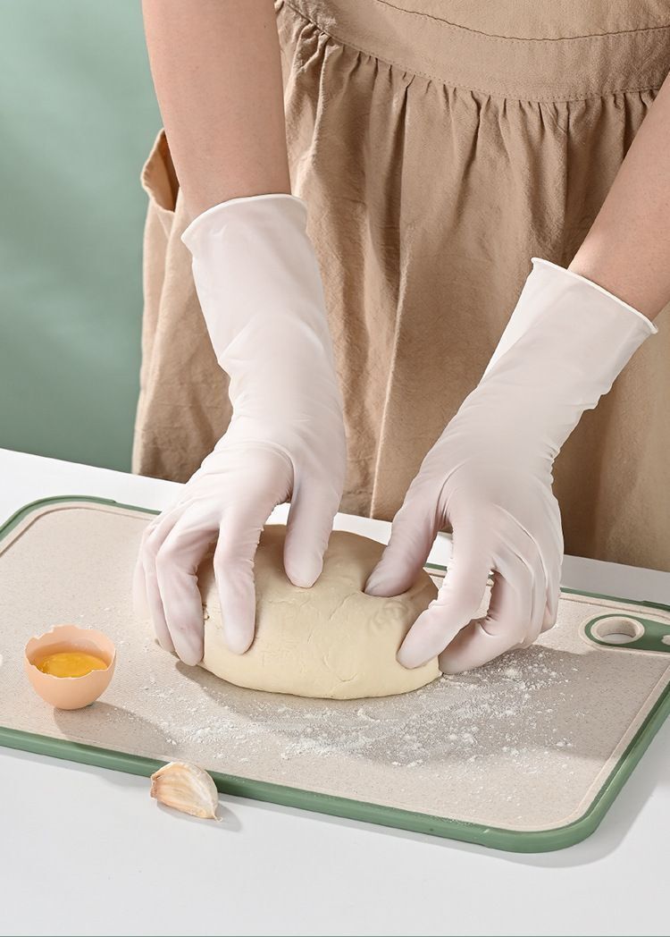 S碼 （ 50只裝 ）一次性洗碗手套 女家務清潔 廚房耐用食品級 加長丁腈家用 防水薄貼手 /即棄手套/廚房 洗碗廚房必備 食物手套 清潔手套 厨房手套 煮食手套- View 2-ManyMart 萬嚟買