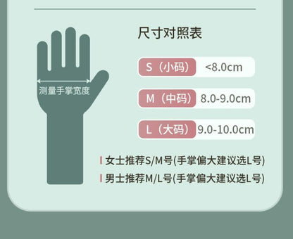 S碼 （ 50只裝 ）一次性洗碗手套 女家務清潔 廚房耐用食品級 加長丁腈家用 防水薄貼手 /即棄手套/廚房 洗碗廚房必備 食物手套 清潔手套 厨房手套 煮食手套- View 7-ManyMart 萬嚟買