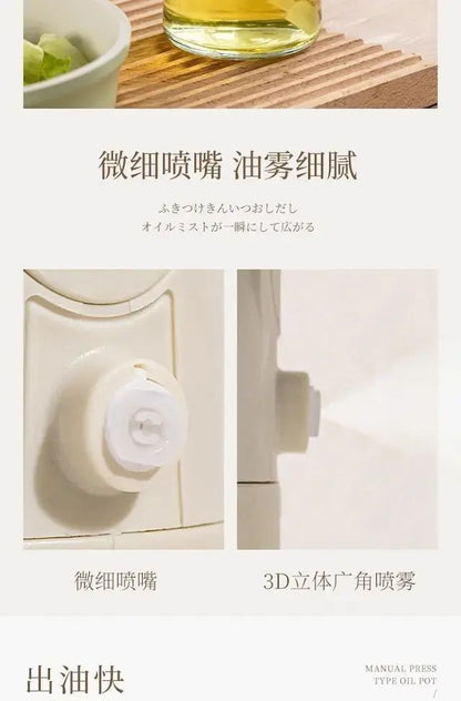 （白色）倒油 噴油 兩用噴油壺 噴油瓶 氣炸鍋噴油瓶 噴霧油罐 噴霧油瓶 氣壓式噴油瓶 燒烤噴油瓶 可噴 可倒油樽(约460ml)- View 7-ManyMart 萬嚟買