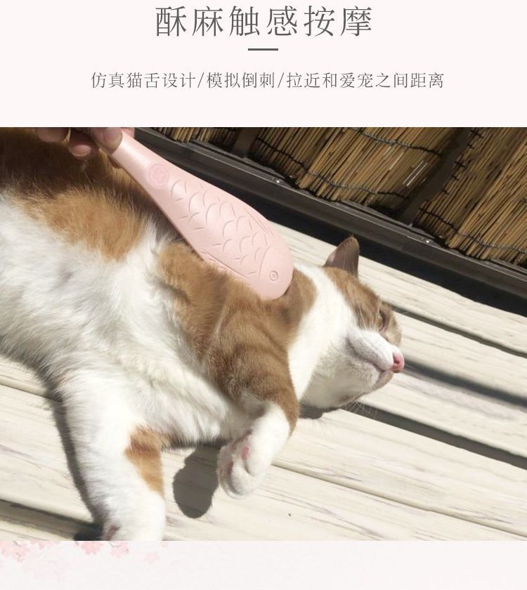 [藍色] 除毛貓舌梳 按摩刷 擼貓梳- View 3-ManyMart 萬嚟買