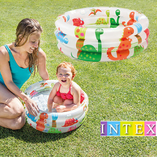 INTEX 57106 Dinosaur Baby Inflatable Swimming Pool Pool Terrace Rooftop Dinosaur and Volcano Baby Pool Other Swimming Supplies