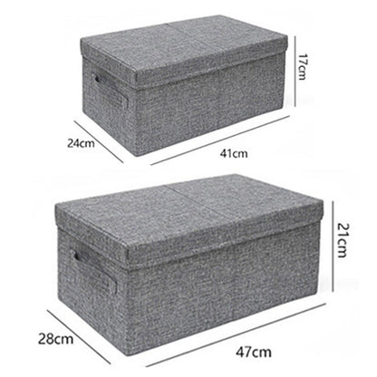 Off-white small covered cotton storage box for clothing, toys and sundries multi-functional storage basket storage basket [parallel import]