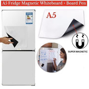 [1 Pack] A5 Mobile Soft Magnetic Whiteboard Soft Magnetic Message Board Magnet Refrigerator Magnet
