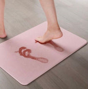 Diatomaceous earth bathroom quick-drying non-slip absorbent foot mat 40*30cm (pink)