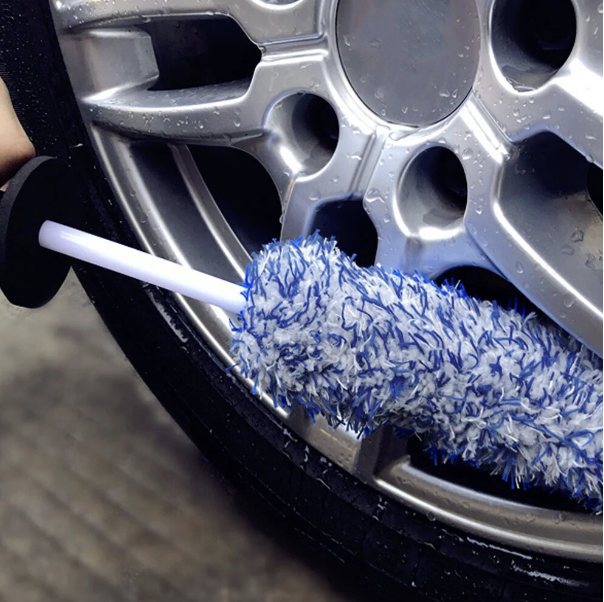車輪胎清理工具 清洗刷 輪胎刷 輪胎清潔刷 輪轂清潔刷 纖維輪轂刷 清洗刷 柔軟 無劃傷輪胎清潔刷 輪胎清潔護理
