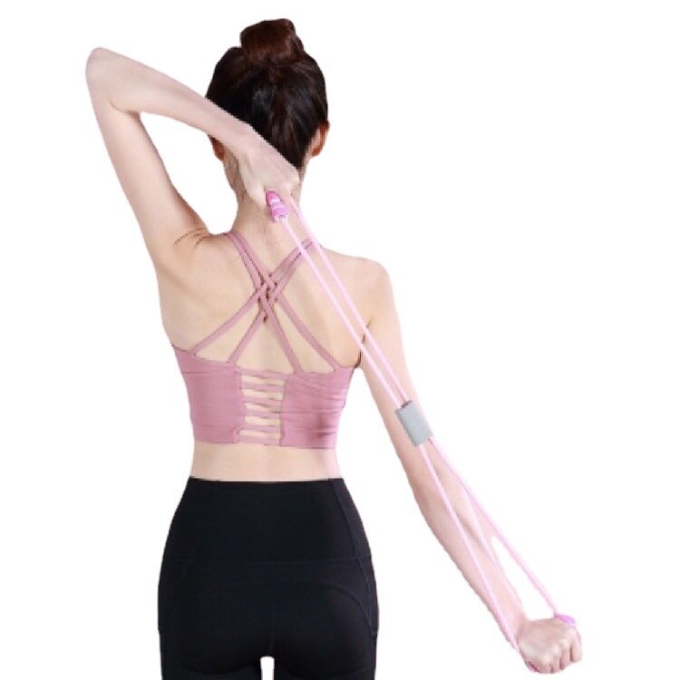 8字拉力器瑜伽扩胸八字拉力绳训练弹力带开肩美背女健身器材拉伸器