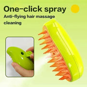 [Green] Cat Hair Removal Brush Comb Steam Cat Brush