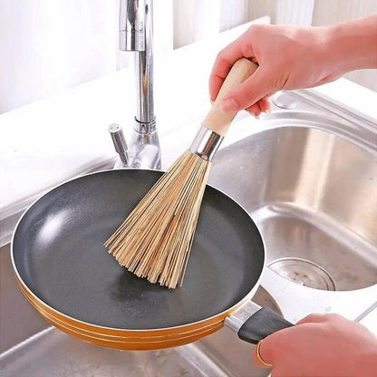 竹鍋刷天然長柄竹刷刷鍋刷子洗鍋廚房清潔用品不傷鍋洗碗刷鍋神器 刷