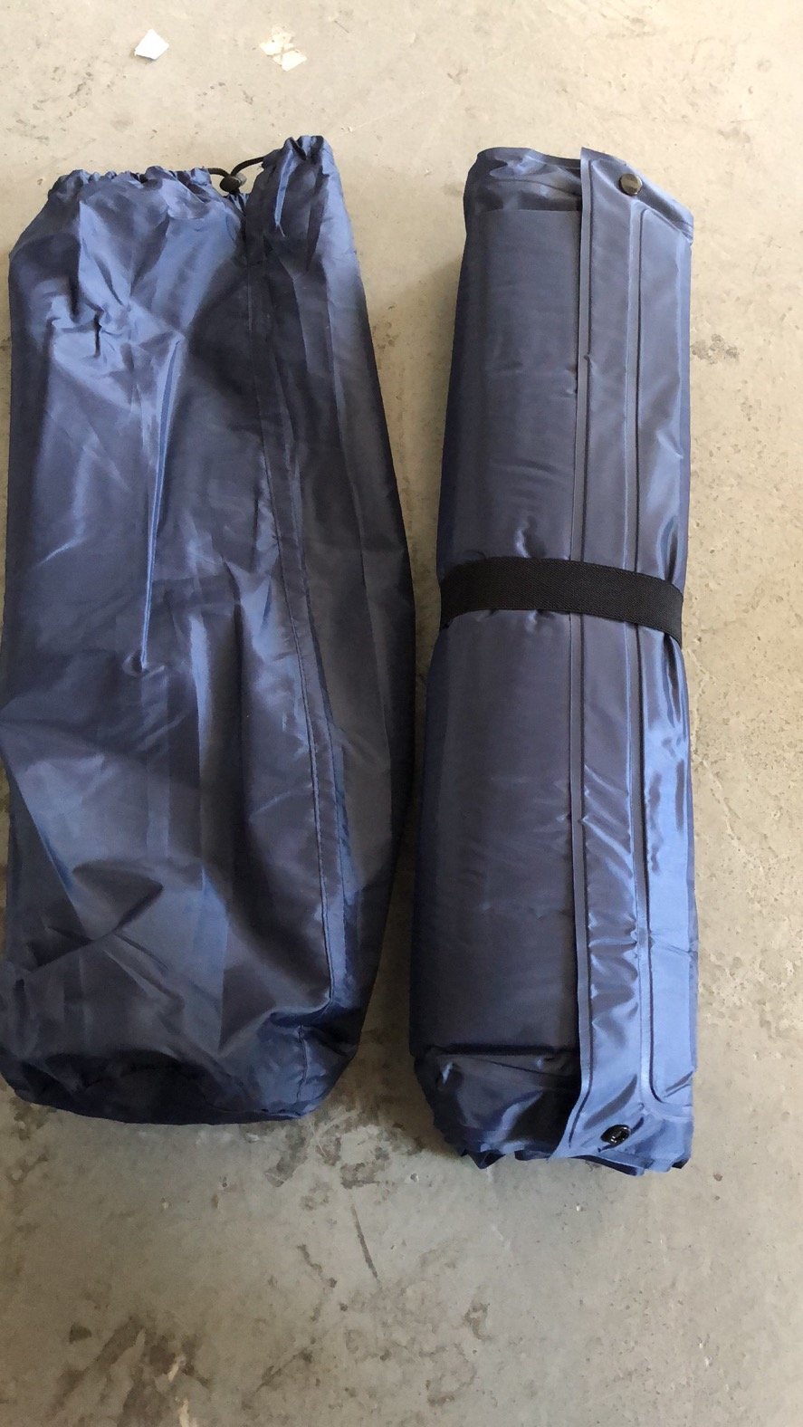 加厚 充氣墊 平板式可拼接單人自動充氣防水地蓆睡墊(深藍色) 185cm x 60cm 露營 野餐 戶外2.5cm 自動充氣地蓆