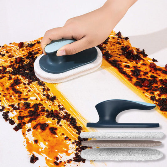 Multifunctional handle cleaning brush scouring pad toilet brush kitchen brush