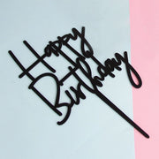 生日蛋糕插牌 Happy Birthday 黑色