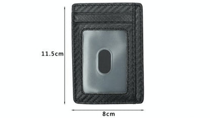 Carbon fiber ultra-thin RFID anti-theft credit card holder Octopus card holder cash clip wallet banknote holder travel wallet loose wallet