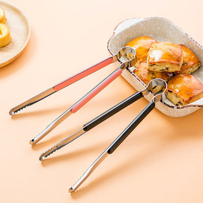 黑色-不鏽鋼烘焙食物夾 氣炸鍋 燒烤夾 焗爐夾 煎牛排 夾麵包 燒肉夾 冰夾 方糖夾 麻辣燙 蔬菜夾 燒烤油炸