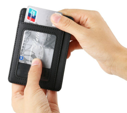 超薄 RFID安全防盜皮卡套錢包防盜信用皮卡套 八達通 咭片套 現金夾 錢包 紙幣夾 旅行銀包 散銀包
