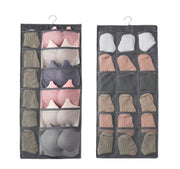 Double-Sided Wardrobe Underwear Storage Hanging Bag Fabric Bedroom Storage Bag Dormitory Clothes Socks Bag Hanging Organizer Multi-purpose Home Clothing Double-Sided Hanging Hook Storage Bag Hanger Hook [Parallel Import]