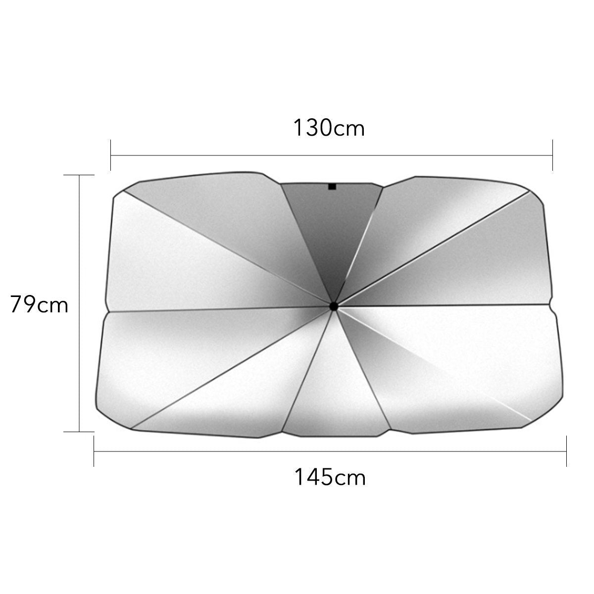 細碼 便攜汽車擋風玻璃 雨傘型太陽檔 遮太陽隔熱雨傘 車用太陽檔 125cm*65cm 太陽擋