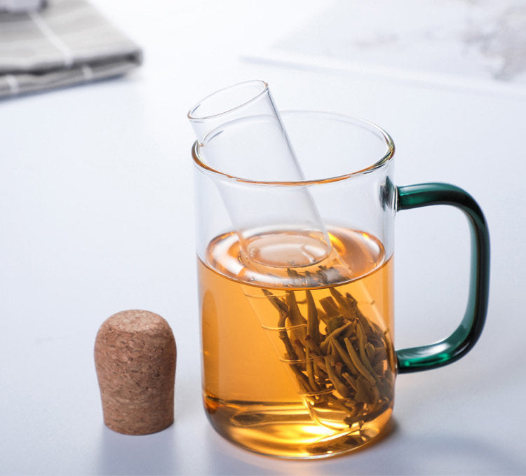 玻璃試管泡茶器 沖茶 簡約耐熱 隔茶葉 茶濾 綠茶 紅茶奶茶- View 2-ManyMart 萬嚟買
