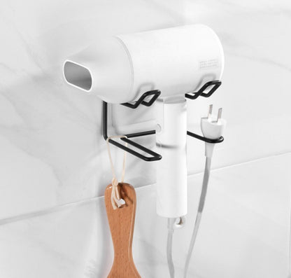 不銹鋼風筒架 廁所房間風筒梳掛架承重置物架無痕貼式方便易用化妝枱Dyson化妝間必備 洗手間 黏貼掛鉤