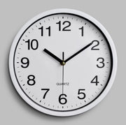 10-inch modern simple personalized creative round wall clock silent wall clock fashionable living room digital wall clock fashionable living room wall clock white