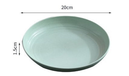 4隻加大20cm 北歐粉色系小麥環保蛋糕碟 招呼朋友必須 切蛋糕Party碟 小朋友生日會派對必備膠碟 Party碟 家用後備碟 小圓碟 骨碟 小麥秸稈 糖果碟 圓形碟 菜碟 水果碟 餃子盤- View 6-ManyMart 萬嚟買