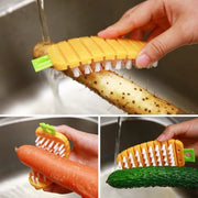 Bendable Fruit and Vegetable Cleaning Brush, Kitchen Scrub Brush, Multi-functional Carrot Potato Sweet Potato Cleaning Brush, Vegetable Scrubber