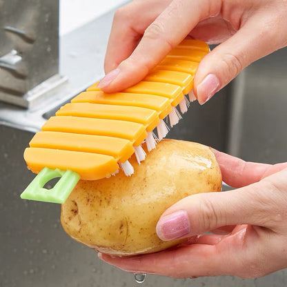可彎曲水果蔬菜清潔刷清潔刷廚房用刷多功能胡蘿蔔薯仔蕃薯清洗刷洗菜刷子 刷