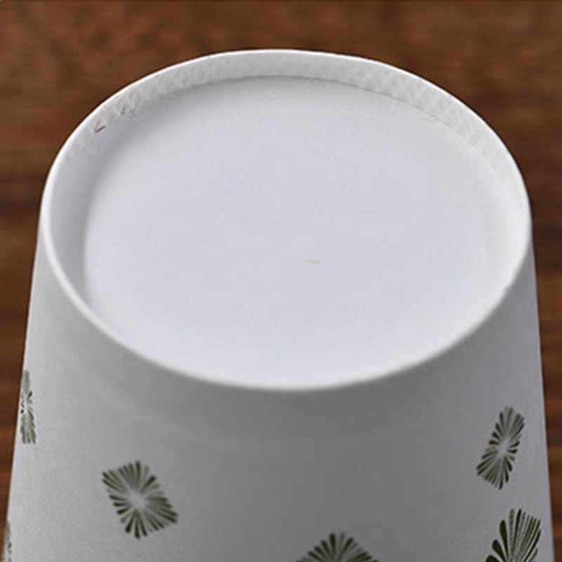100 pieces thickened disposable paper cups with pattern heat-proof picnic supplies camping birthday party Christmas party disposable plastic cups