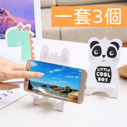 一套3個 創意卡通支架床頭桌面直播看電影手機座看電視平板電腦支架手機架 簡約支架