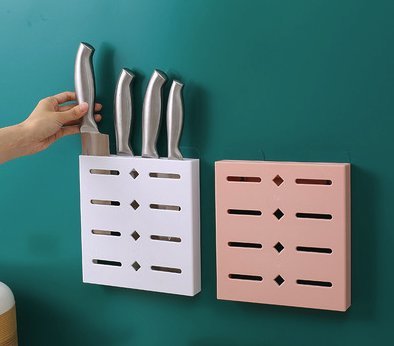 Seamless wall-mounted knife rack kitchen supplies storage rack punch-free invisible knife socket household wall-mounted storage rack seamless sticker kitchen supplies kitchen knife knife holder