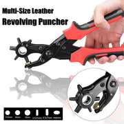 6-in-1 Multi-Purpose Leather Belt Hole Puncher (High Quality Model) Belt DIY Leather Card Holder Wallet Watch Strap Round Hole Punch Set