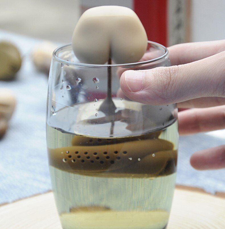 patpat便便泡茶器 茶濾茶隔 大便茶漏茶具矽膠茶葉袋 解壓屁屁茶具- View 2-ManyMart 萬嚟買