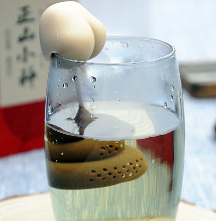 patpat便便泡茶器 茶濾茶隔 大便茶漏茶具矽膠茶葉袋 解壓屁屁茶具- View 4-ManyMart 萬嚟買