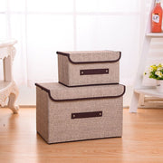 Large and Small Simple Lidded Non-woven Folding Storage Bins, Toy and Clothes Organizers, Household Storage Bins, Sundries Storage Boxes, Large Fabric Non-woven Storage Bins, Foldable Toy and Clothes Organizers, Household Storage Boxes