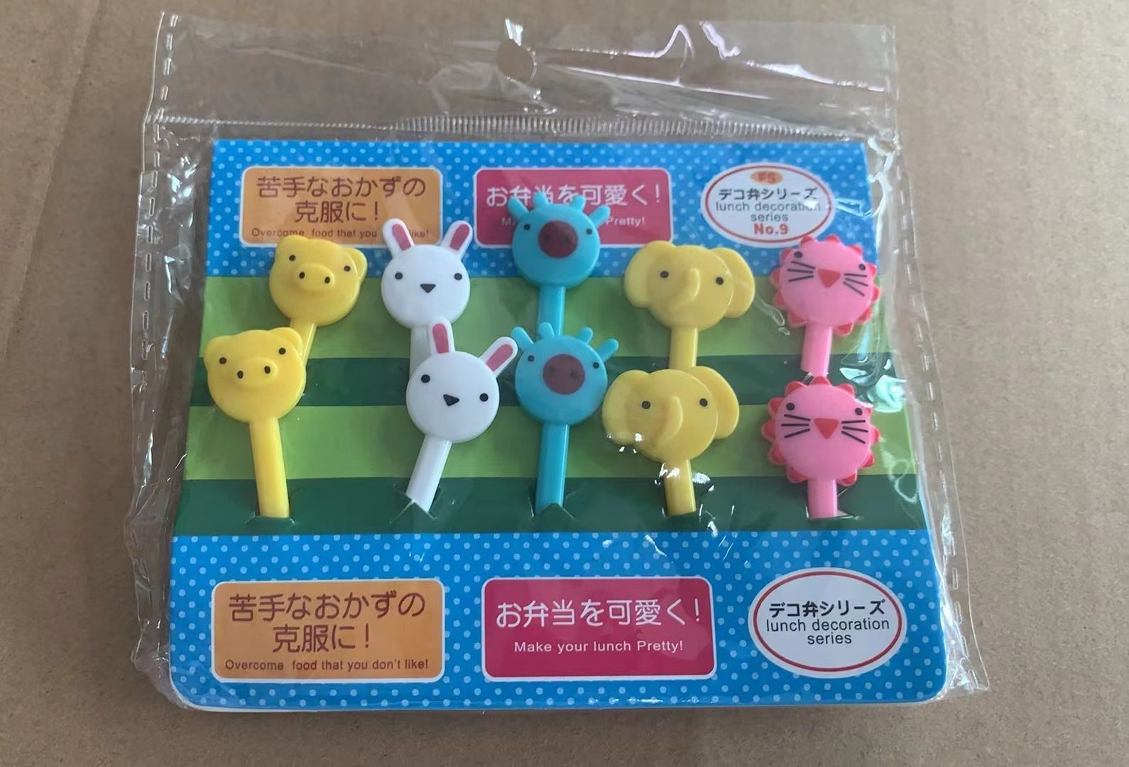 可愛動物迷你便當簽兒童卡通水果叉套裝創意塑料便當裝飾簽 餐叉- View 2-ManyMart 萬嚟買