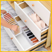2-piece set of underwear and socks wardrobe organization and storage artifact 2-piece set (7 grids + 11 grids) white