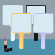Handheld Plastic Cosmetic Mirror, Salon Handle Mirror, Portable Mini Square Small Mirror, Hand Mirror