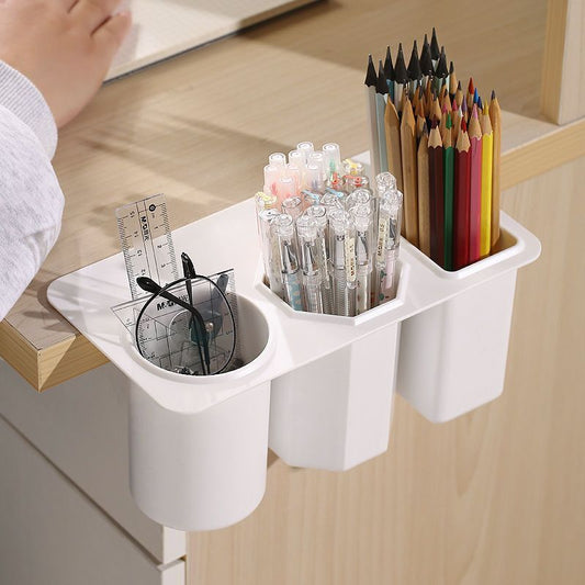 Deskside adhesive makeup brush storage style simple stationery wall hanging student multi-functional desk pen holder